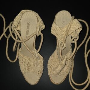 Colin Stuart Beige Espadrille Sandals